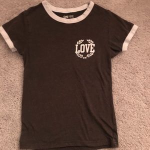 Dark gray and white graphic T-Shirt